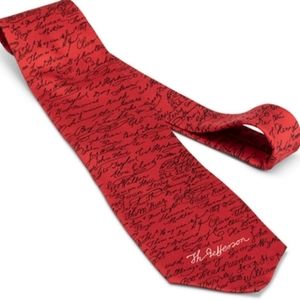 Monticello Signers of the Constitution 100% Silk Tie. NEW NWOT UNIQUESignatures